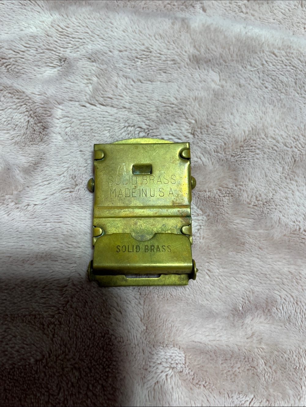 U.S. Army Solid Brass Military Belt Buckle - Brass Color